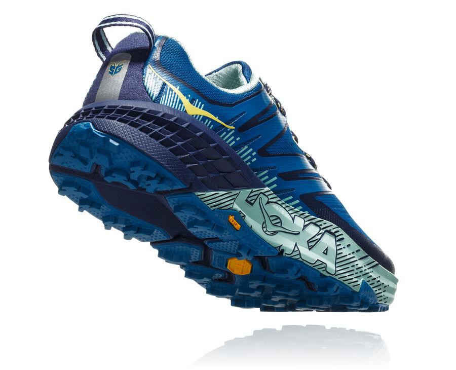 Trail Shoes Womens - Hoka One One Speedgoat 3 - Blue - BYXMELC-13